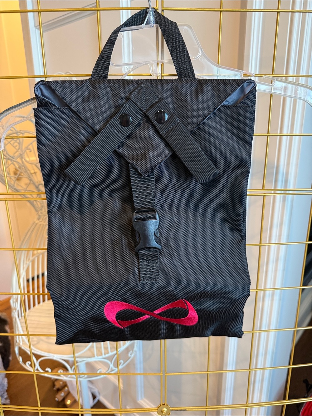 Nfinity uniformer for cheer Black Nylon with red embroidered Accent
